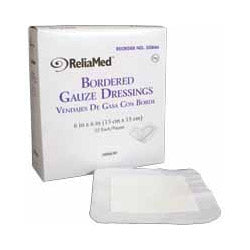 Bordered Gauze, 6" x 6", Sterile by Reliamed