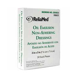 Oil Emulsion Non-Adherent Wound Dressing, 3" x 3", Sterile,