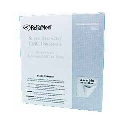Silver Alginate-CMC Dressings,, 6" x 6" Pads, Sterile by Reliamed