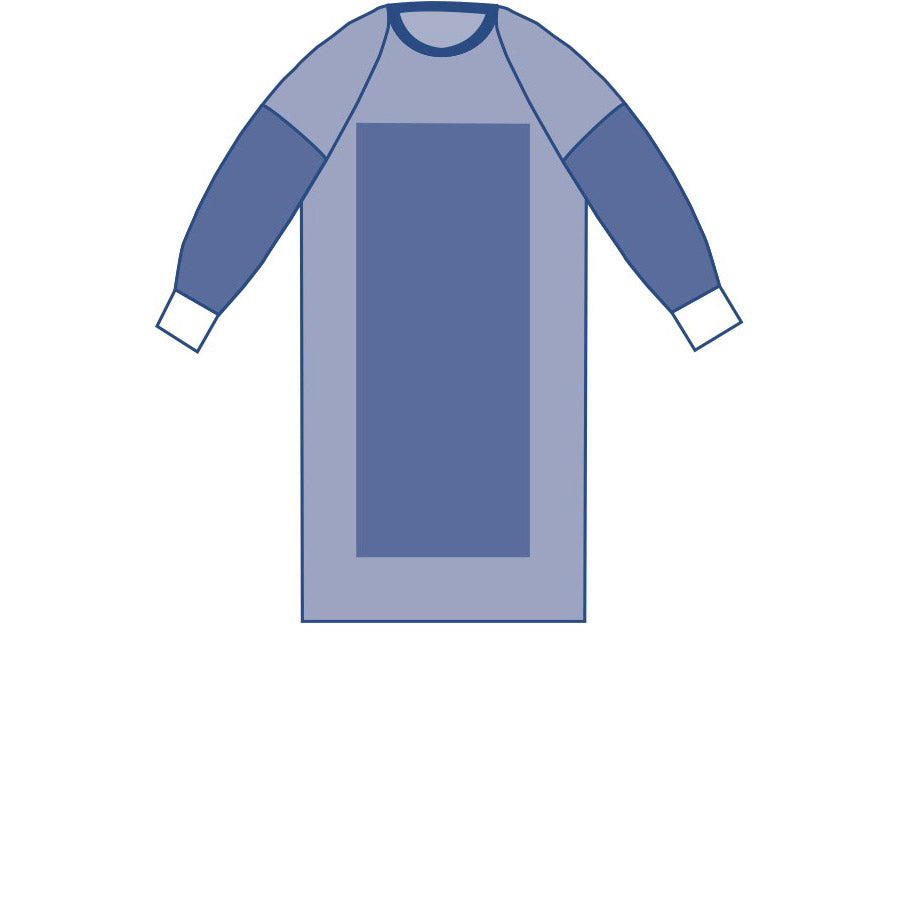 Gown Aurora Poly Reinforced Raglan L Sterile