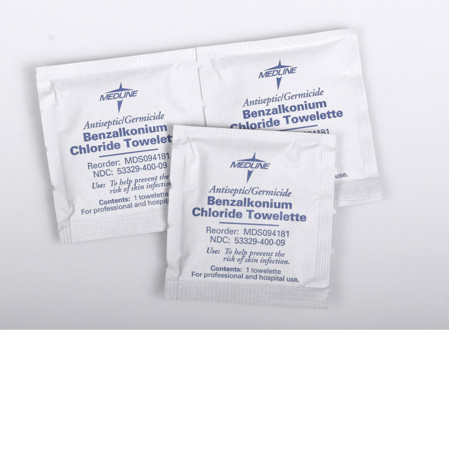 Towelette Benzalkonium Chloride (100/BX)