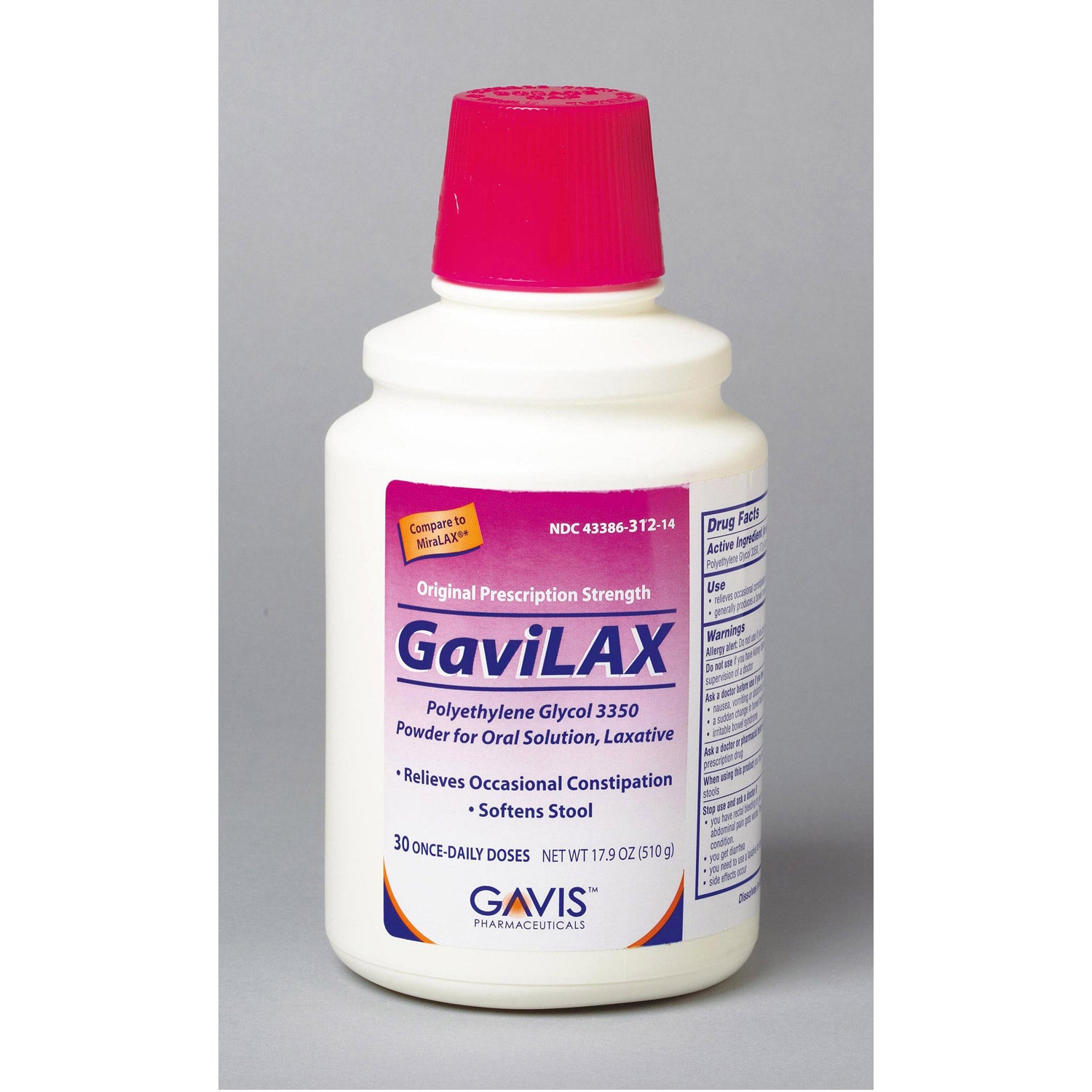 Powder Polyethyl Glycol 17.9Oz (Miralax)